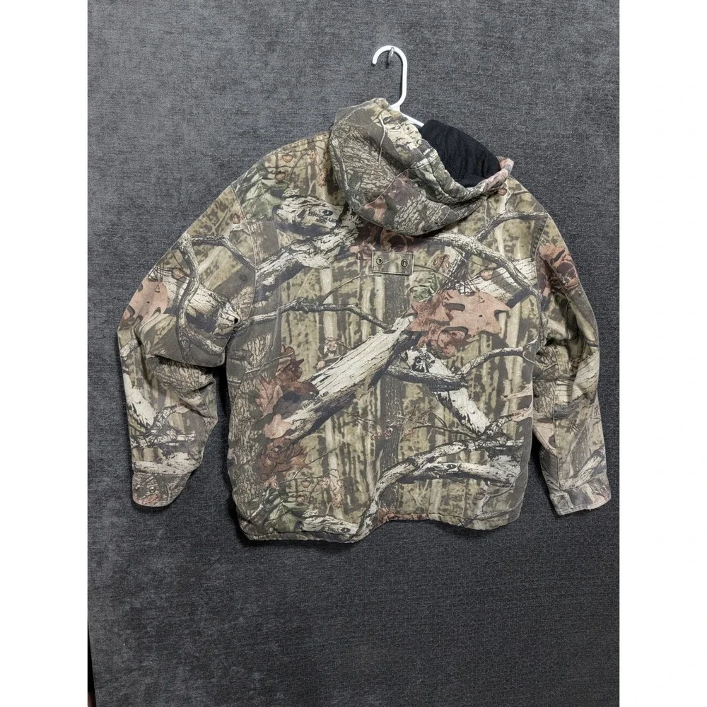 Mossy Oak Break-Up Infinity Camo Hooded Jacket Mens XL Full Zip Hunting Coat